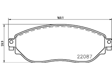 Sada brzdových destiček, kotoučová brzda HELLA 8DB 355 021-891