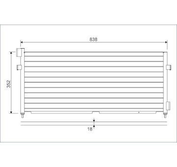 Kondenzátor, klimatizace VALEO 818987