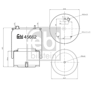 Mech, pneumatické odpružení FEBI BILSTEIN 45662