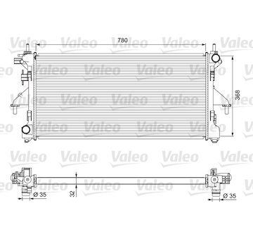 Chladič, chlazení motoru VALEO 701727