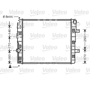 Chladič, chlazení motoru VALEO 733422