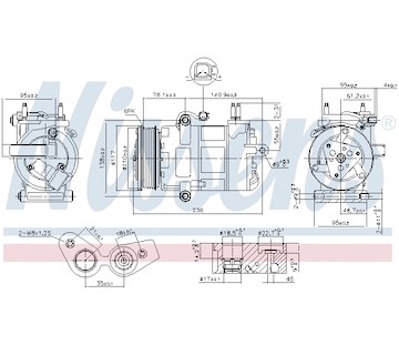 Kompresor, klimatizace NISSENS 890217