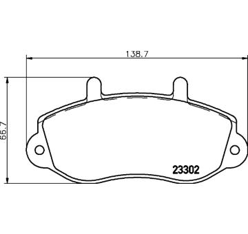 Sada brzdových destiček, kotoučová brzda HELLA 8DB 355 019-321