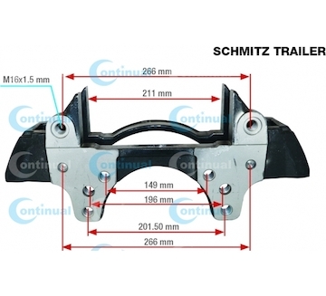 Držák brzdového třmenu (kopyto) KNORR 22,5 SK7 - SCHMITZ CT15906