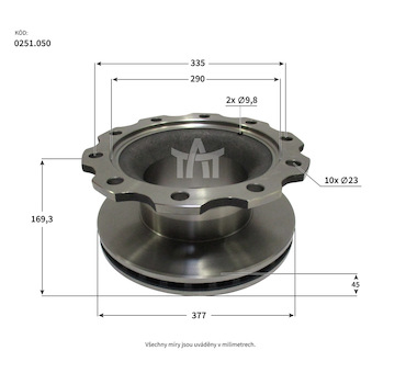 Kotouč brzdový BPW SB377/45 ST Eco plus 10 děr