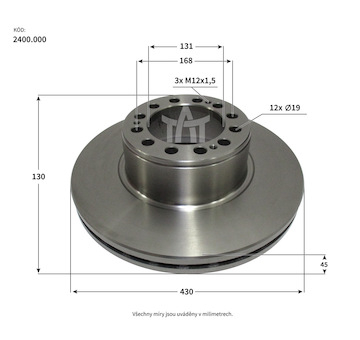 Kotouč brzdový SAF SKRB 9022 22,5