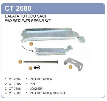 Sada opravárenská třmenu BPW TS2 4309/3709 CT2680