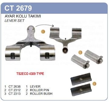 Sada opravárenská třmenu BPW TS2 4309 páka CT2679