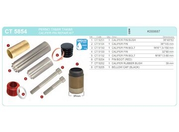 Sada opravárenská třmenu Knorr vodítka SB6/SB7 39 mm TAT