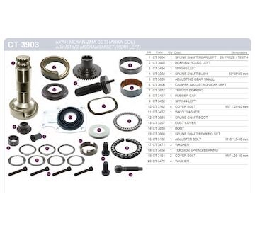 Sada opravárenská třmenu MERITOR D3 zadní levý TAT