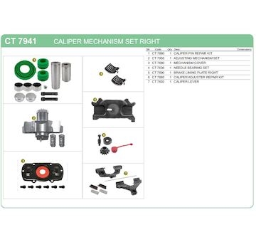 Sada opravárenská třmenu Wabco MAXX 19 CT7941