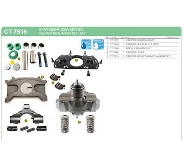 Sada opravárenská třmenu Wabco MAXX 22T levá TAT