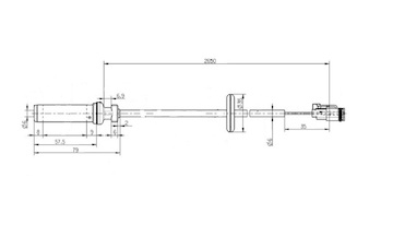 Sensor-ABS VOLVO 2650mm typ A KOMPLET, rovný