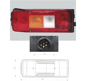 Světlo koncové VOLVO FH/FM nový typ pravé