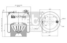 Mech, pneumatické odpružení FEBI BILSTEIN 177169