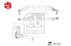 Příčné táhlo řízení FEBI BILSTEIN 181431