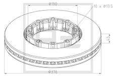 Brzdový kotouč PE Automotive 066.256-10A