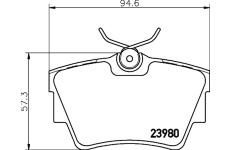 Sada brzdových destiček, kotoučová brzda HELLA 8DB 355 010-761