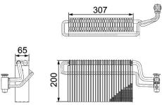 Výparník, klimatizace MAHLE AE 146 000P
