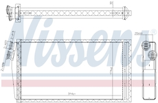 Výměník tepla, vnitřní vytápění NISSENS 707206