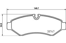 Sada brzdových destiček, kotoučová brzda HELLA 8DB 355 036-861