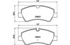 Sada brzdových destiček, kotoučová brzda HELLA 8DB 355 020-721