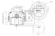 Mech, pneumatické odpružení FEBI BILSTEIN 104536