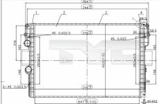 Chladič, chlazení motoru TYC 715-0006-R