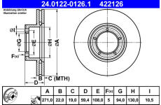 Brzdový kotouč ATE 24.0122-0126.1