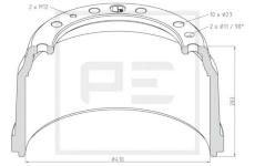 Brzdový buben PE Automotive 026.638-00A