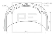 Brzdový buben PE Automotive 156.002-00A