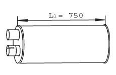 Střední tlumič výfuku DINEX 28448