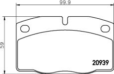 Sada brzdových destiček, kotoučová brzda HELLA 8DB 355 007-251