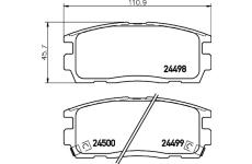 Sada brzdových destiček, kotoučová brzda HELLA 8DB 355 012-951