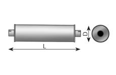 Střední tlumič výfuku DINEX 80407