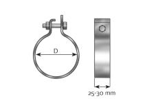 Svěrná objímka, výfukový systém DINEX 99710