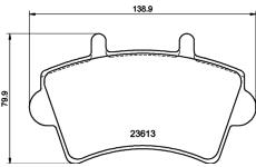 Sada brzdových destiček, kotoučová brzda HELLA 8DB 355 010-021