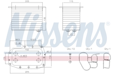 Olejový chladič, motorový olej NISSENS 91433