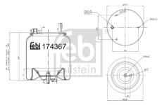 Mech, pneumatické odpružení FEBI BILSTEIN 174367