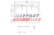 Sada brzdových destiček, kotoučová brzda FAST FT29093