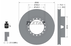Brzdový kotouč TEXTAR 93086300