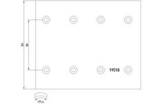 Brzdové obložení, bubnová brzda TEXTAR 19010
