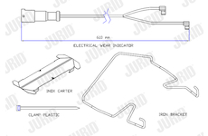 Výstražný kontakt, opotřebení obložení JURID 587081