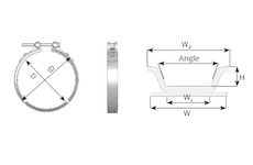 Svěrná objímka, výfukový systém DINEX 21850