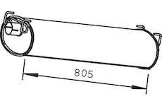 Střední tlumič výfuku DINEX 28408