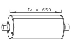 Střední tlumič výfuku DINEX 28426