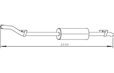 Střední tlumič výfuku DINEX 56322