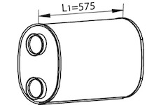 Střední-/zadní tlumič výfuku DINEX 68333