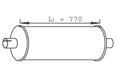 Střední tlumič výfuku DINEX 28447