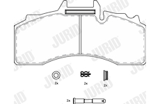 Sada brzdových destiček, kotoučová brzda JURID 2922709560